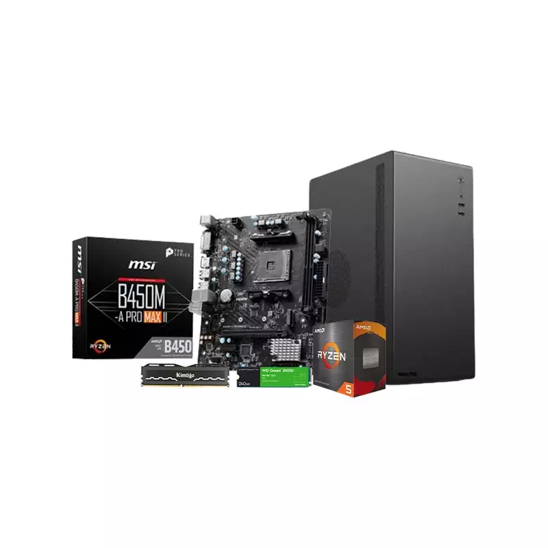 AMD Ryzen 5:5600G 6 MSI B450M-A PRO Motherboard 8GB RAM 240GB SSD Corporate PC