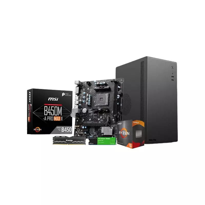 AMD Ryzen 5:5600G 6 MSI B450M-A PRO Motherboard 8GB RAM 240GB SSD Corporate PC