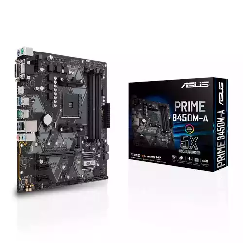 Asus PRIME B450M-A AMD Gen 2 AM4 mATX motherboard thumbnail