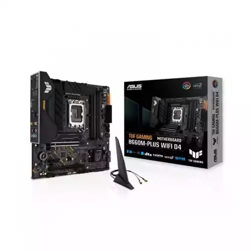 ASUS TUF GAMING B660M-PLUS WIFI D4 12th Gen mATX Motherboard thumbnail