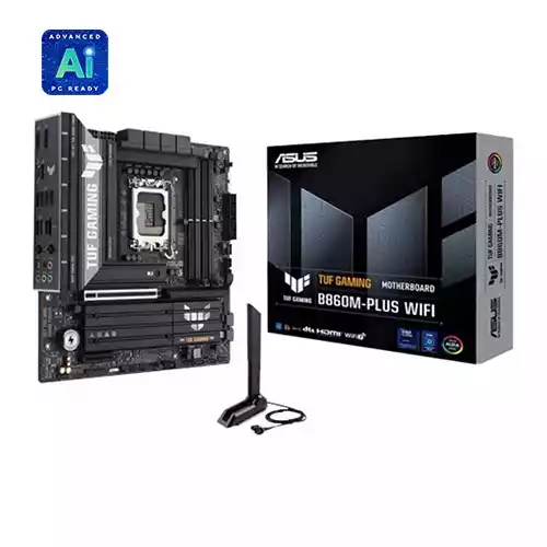 ASUS TUF GAMING B860M-PLUS WIFI Intel LGA1851 mATX Gaming Motherboard thumbnail
