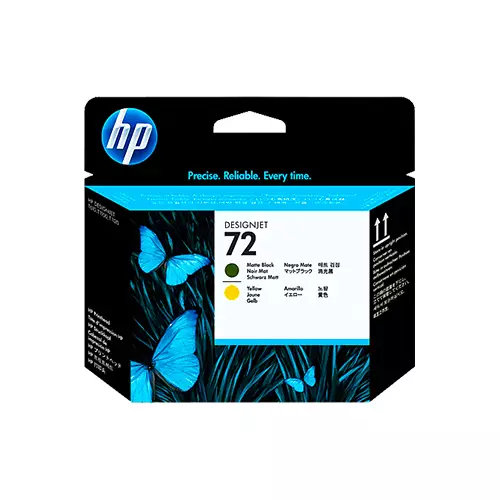HP 72 Matte Black and Yellow DESIGNJET PRINTHEAD