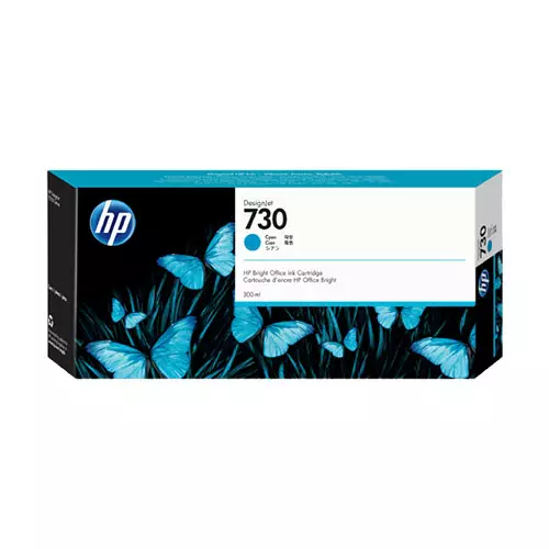 HP 730 300-ml DesignJet Cyan Ink Cartridge