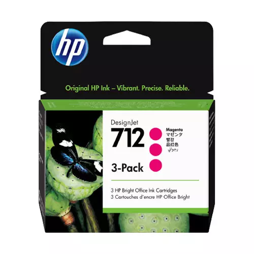 HP 712 DesignJet Magenta Ink Cartridge 3-Pack