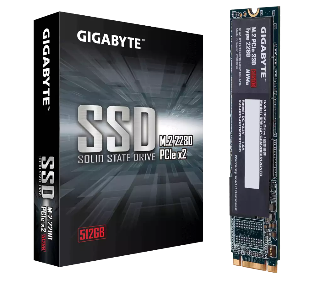 GIGABYTE 512GB M.2 PCIe SSD (GP-GSM2NE3512GNTD)