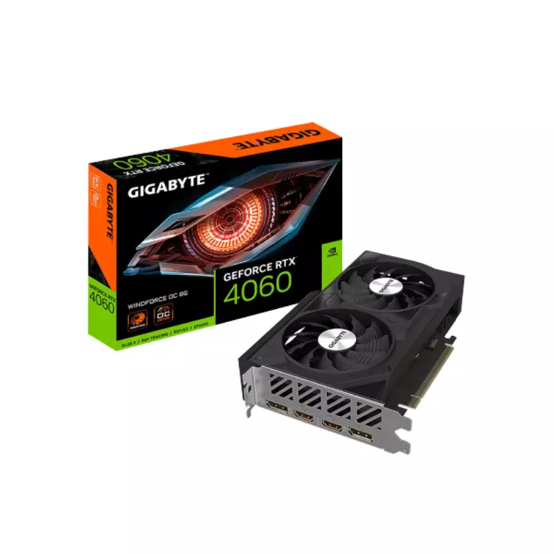 GIGABYTE GEFORCE RTX 4060 WINDFORCE OC 8GB GDDR6 GRAPHICS CARD