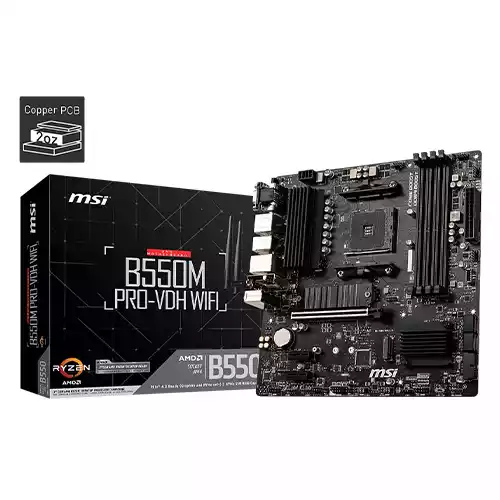 MSI B550M PRO-VDH WIFI AMD MOTHERBOARD thumbnail