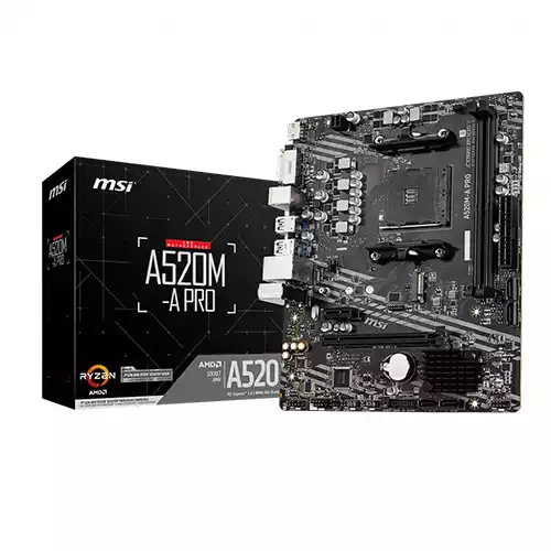 MSI A520M-A PRO AM4 AMD ATX Motherboard thumbnail