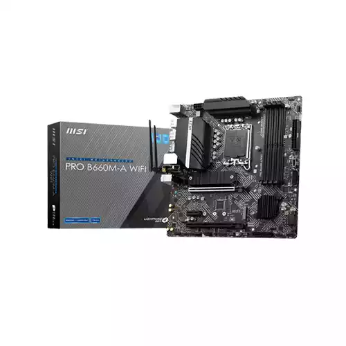 MSI PRO B660M-A WIFI DDR5 MICRO-ATX 12TH GEN INTEL MOTHERBOARD thumbnail