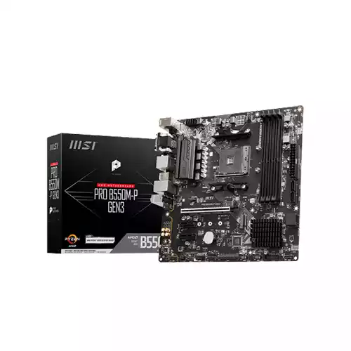 MSI PRO B550M-P GEN3 AM4 DDR4 MICRO ATX MOTHERBOARD thumbnail