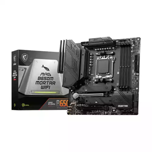 MSI MAG B650M MORTAR WIFI DDR5 AM5 MICRO-ATX MOTHERBOARD thumbnail