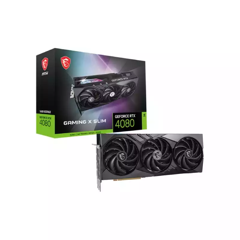 MSI GEFORCE RTX 4080 16GB GAMING X SLIM GDDR6X GRAPHICS CARD