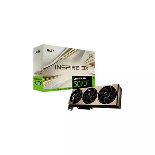 MSI GeForce RTX 5070 Ti 16G INSPIRE 3X OC PLUS Graphics Card