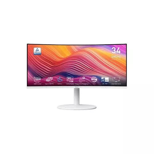 MSI Modern MD342CQPW 34 Inch UWQHD 120Hz VA Curved Gaming Monitor