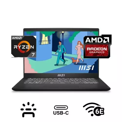 MSI Modern 14 C7M Ryzen 7 7730U 16GB RAM 512GB SSD 14-inch FHD Laptop