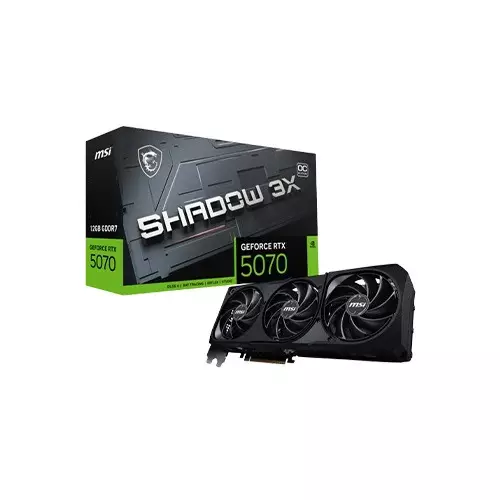 MSi GeForce RTX 5070 12G SHADOW 3X OC 12GB GDDR7 28 Gbps Graphics Card