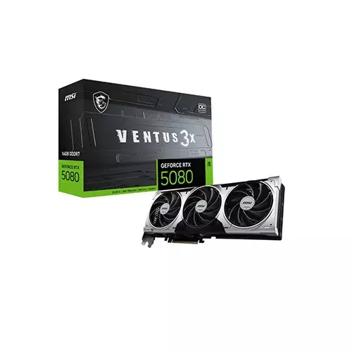 MSI GeForce RTX 5080 16G VENTUS 3X OC 16GB GDDR7 Graphics Card