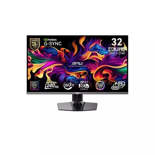 MSI MPG 322URX QD-OLED 31.5 Inch 4K UHD 240Hz Gaming Monitor