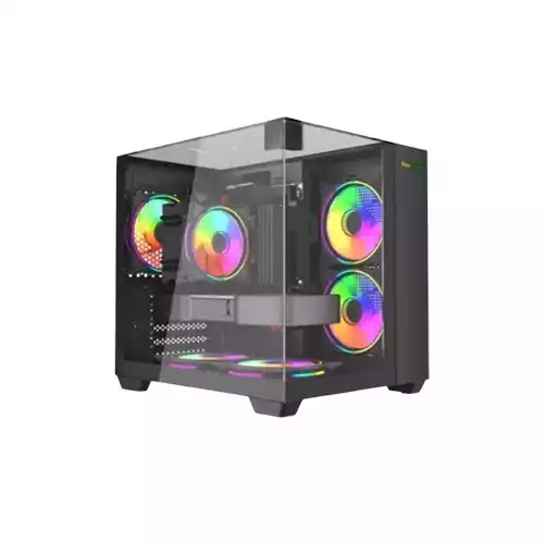 MaxGreen S275-33 Mid-Tower M-ATX Gaming Computer Black Case