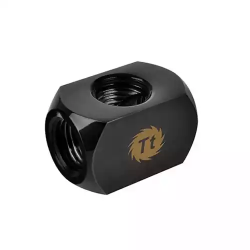 Thermaltake Pacific 4-Way G1/4 Connector Block - Black thumbnail