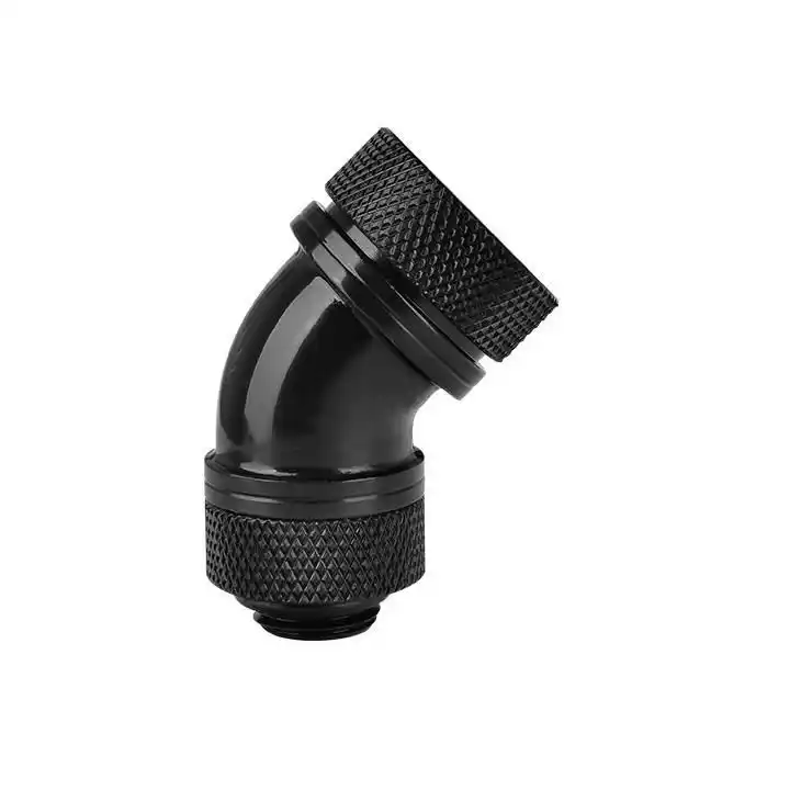 Thermaltake Pacific G14 PETG Tube 45-Degree Compression 16mm OD Black thumbnail
