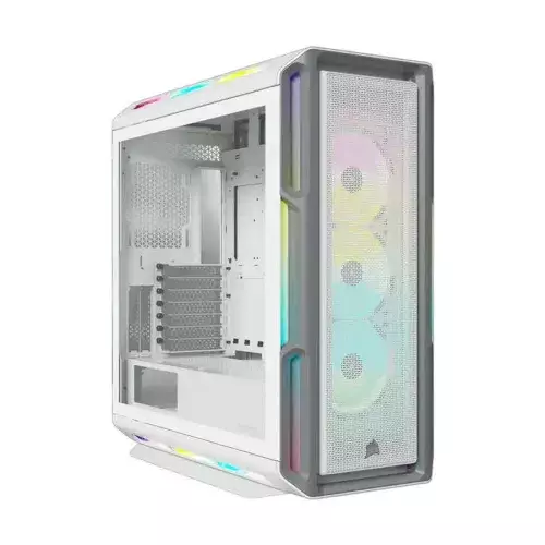 Corsair iCUE 5000T RGB Tempered Glass Mid-Tower ATX PC Case – White