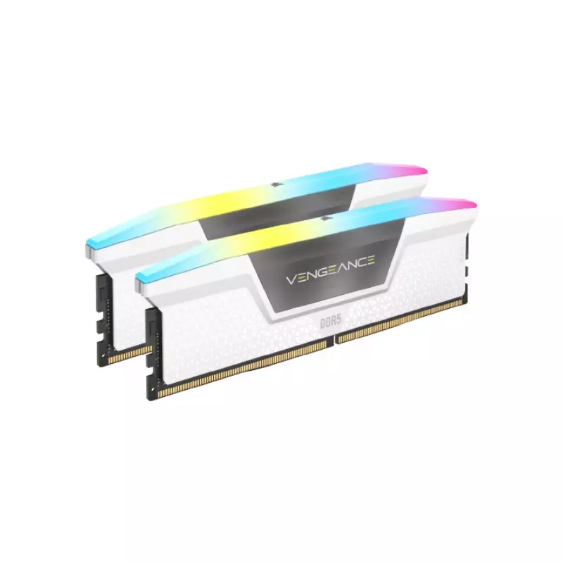 CORSAIR VENGEANCE RGB 32GB (2x16GB) 6000MHZ DDR5 DESKTOP RAM (WHITE)