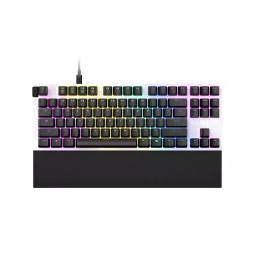 NZXT FUNCTION TENKEYLESSL COMPACT RGB MECHANICAL GAMING KEYBOARD (MATTE WHITE)