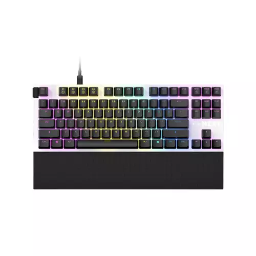 NZXT FUNCTION TENKEYLESSL COMPACT RGB MECHANICAL GAMING KEYBOARD (MATTE WHITE)