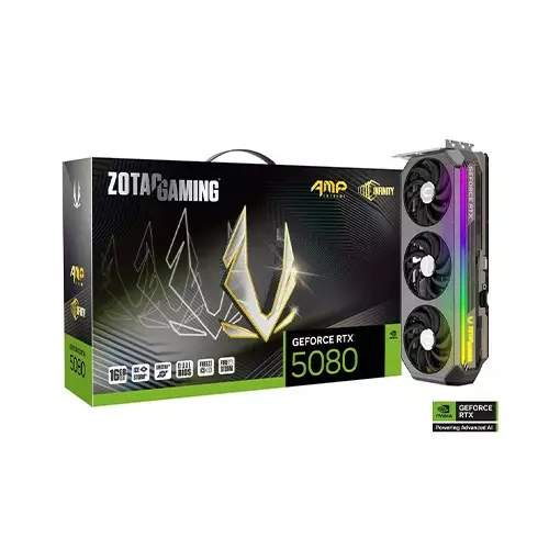 ZOTAC GAMING GeForce RTX 5080 AMP Extreme INFINITY 16GB GDDR7 Graphics Card