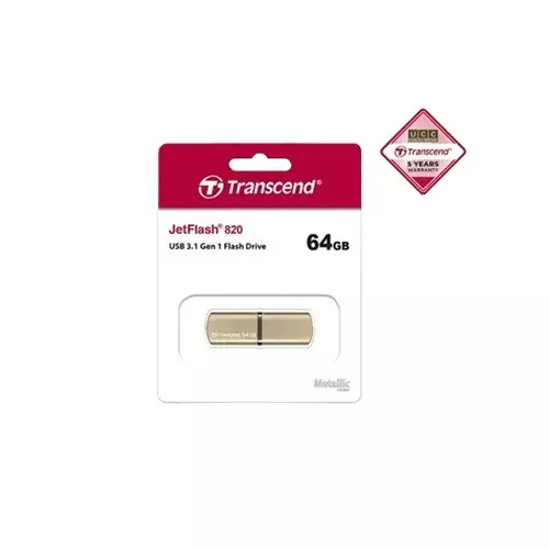 Transcend Jetflash 820 64GB USB 3.1 Gold Pen Drive-2