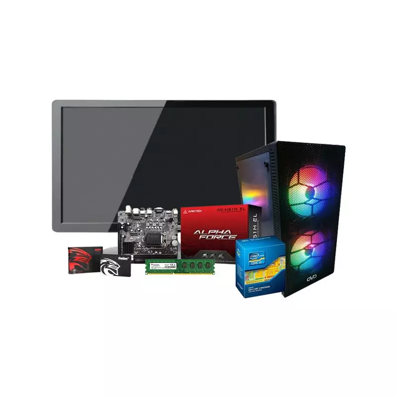 Intel Core i3 H61M Motherboard 4GB RAM 256GB SSD Corporate PC with 19 Inch Monitor