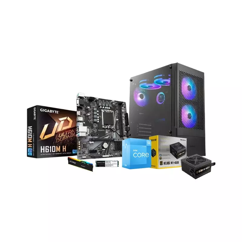 Intel Core i3-12100 Gigabyte H610m H Motherboard 16GB RAM 512GB SSD Budget PC