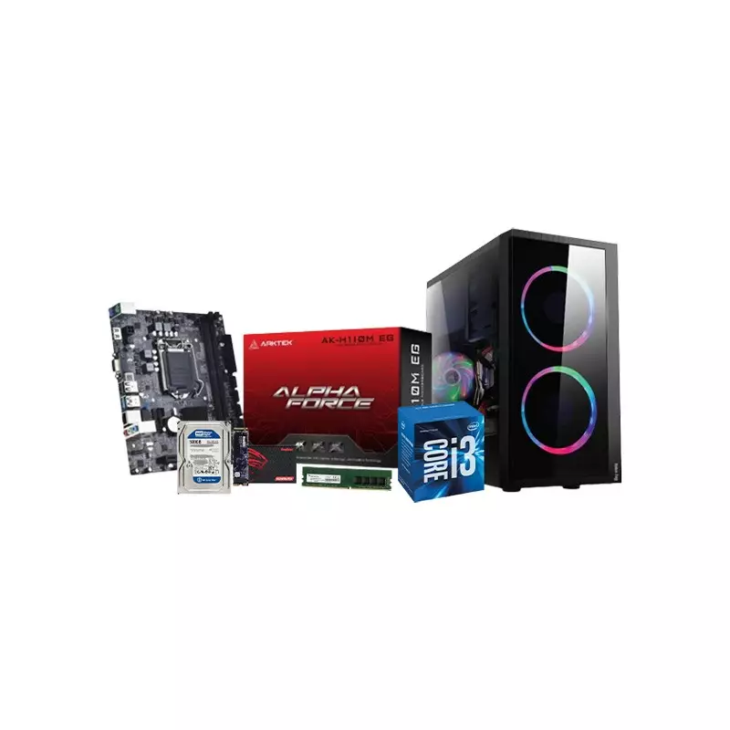 Intel Core i3 H110m Motherboard 8GB RAM 256GB SSD 500GB HDD Corporate PC