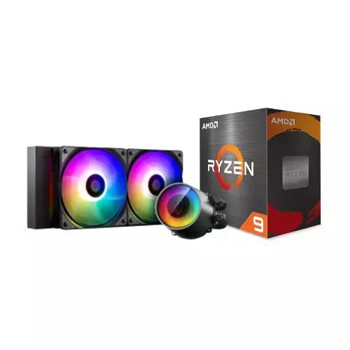 AMD RYZEN 9 5950X PROCESSOR & DEEPCOOL CASTLE 240EX ARGB CPU COOLER COMBO