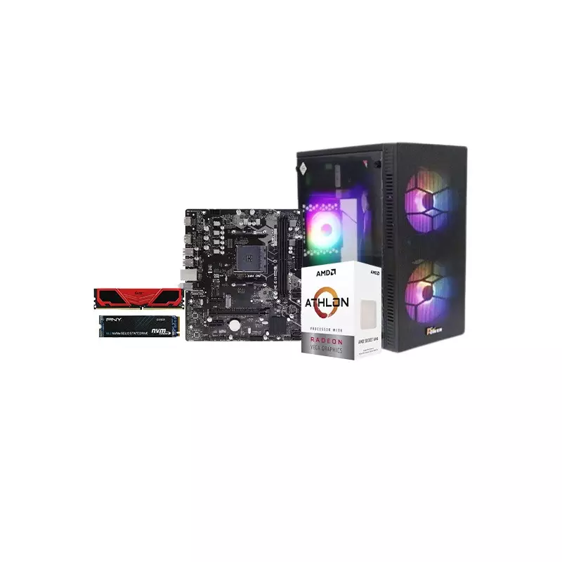 AMD Athlon 3000G Biostar A520MS Motherboard 8GB RAM 256GB SSD Corporate PC