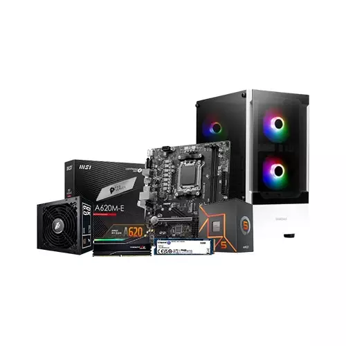 AMD RYZEN 5 7600 MSI PRO A620M-E Motherboard 16GB Ram 500GB SSD Desktop PC