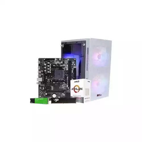 AMD Athlon 3000G Biostar A520MS 8GB Ram 240GB SSD Office PC thumbnail