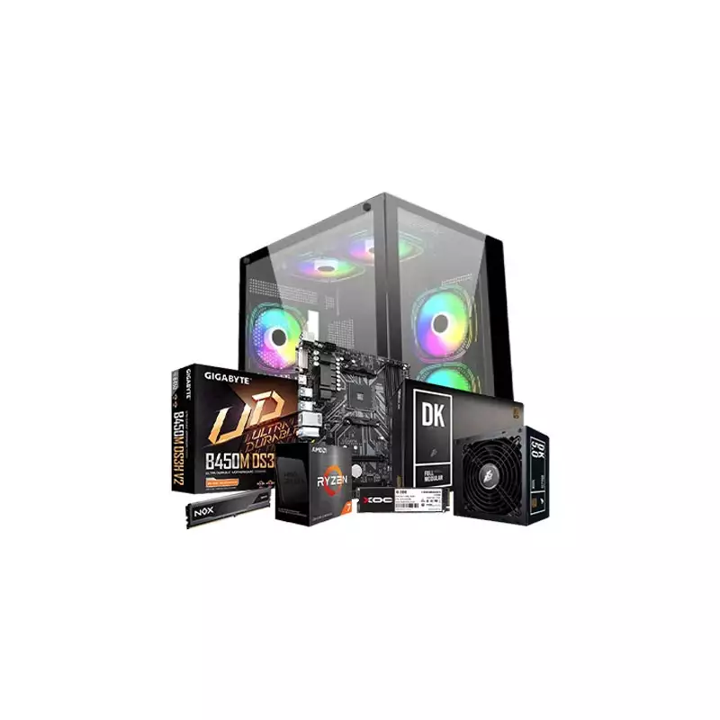 AMD Ryzen 7 5700G GIGABYTE B450M DS3H Motherboard 8GB RAM 512GB SSD Desktop PC