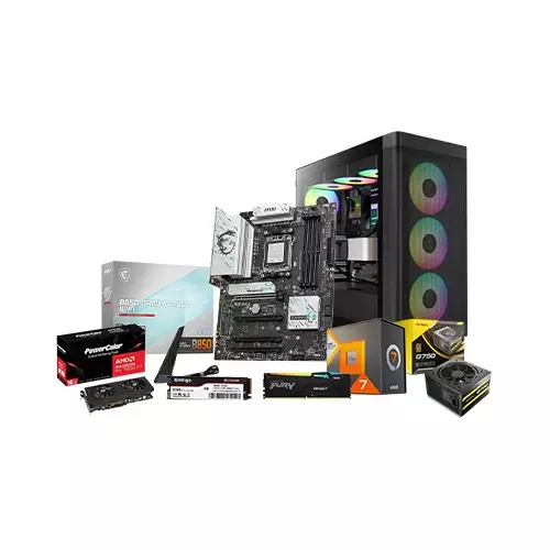 AMD RYZEN 7 | MSi B850 GAMING PLUS WIFI | 32GB RAM | 1TB SSD Gaming PC with RX 7800 XT Graphics