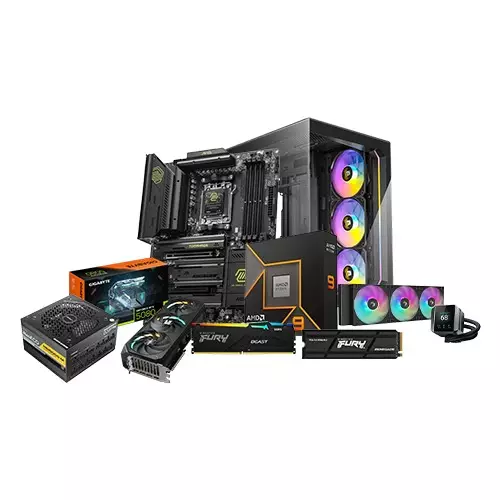AMD Ryzen 9 9900X | MSI MAG X870 TOMAHAWK WIFI | 32GB RAM | 2TB SSD Desktop PC with RTX 5080 Graphics