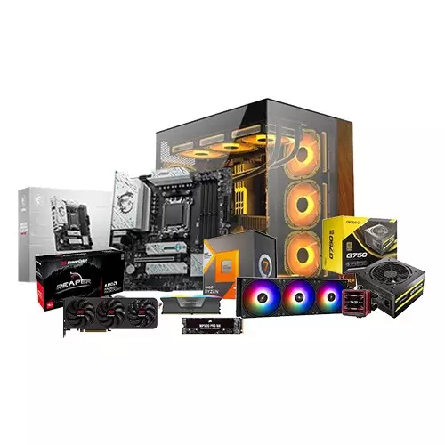 AMD RYZEN 7 7800X3D MSI B650M GAMING Plus WIFI 16 GB RAM 1TB SSD Gaming PC with Powercolor Reaper RX9070XT Graphic