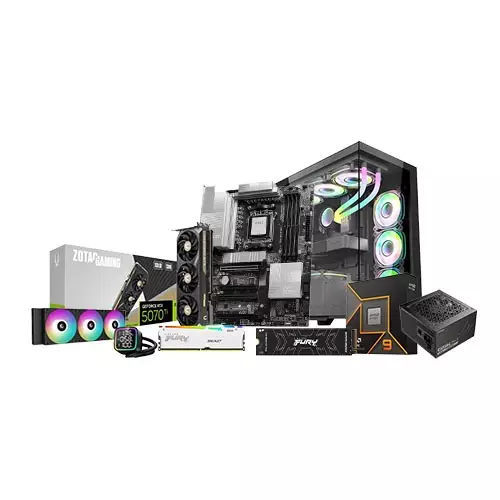 AMD Ryzen 9 9900X | MSI PRO X870-P WIFI | 32GB RAM | 1TB SSD Desktop PC with RTX 5070 TI GRAPHICS