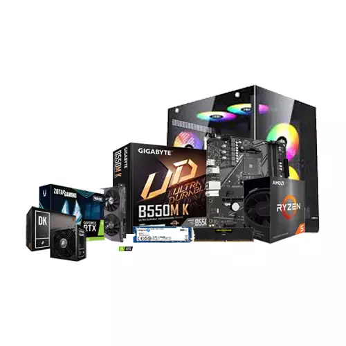 AMD RYZEN 5 5600 GIGABYTE B550M K 16GB RAM 500GB SSD Desktop PC