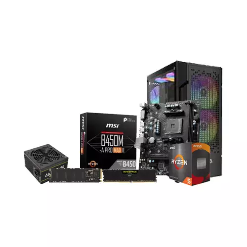 AMD RYZEN 5 5600G MSI B450M-A PRO MAX II 8GB RAM 256GB SSD Desktop PC