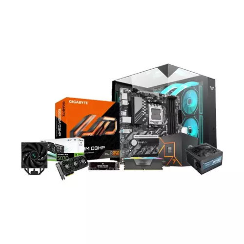 AMD RYZEN 7 7700 GIGABYTE B850M 16GB RAM 1TB SSD Desktop PC with RTX 5070 12GB Graphics
