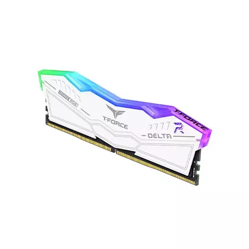 TEAM T-FORCE DELTA RGB 16GB (2x8GB) 6000MHz DDR5 Gaming Desktop RAM (White)-1