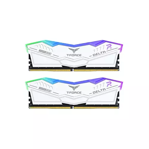 Team Delta RGB 32GB (2x16GB) DDR5 8000MHz CL38 Desktop RAM (White)