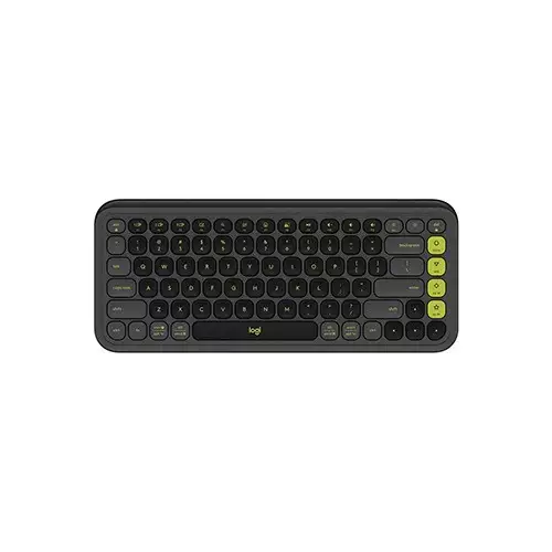 Logitech POP Icon Keys Easy-Switch Between up to 3 Devices Wireless Keyboard (Graphite & Green)