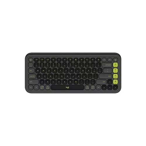 Logitech POP Icon Keys Easy-Switch Between up to 3 Devices Wireless Keyboard (Graphite & Green)